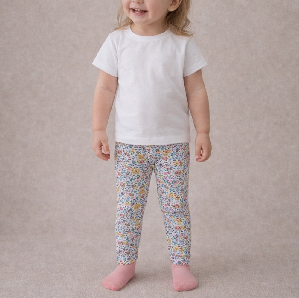 Carters Simple Joys Leggings Girls Pants Floral Print White Size 3T